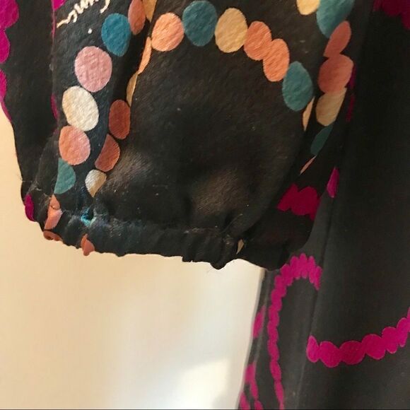 Trina Turk Long Sleeve Dress Circle Design Sz 6 - Picture 4 of 7